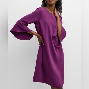 Caroline Rose "Julia" Crepe Dress with Bell Sleeves NWT